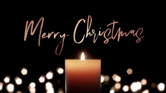 Merry Christmas candle