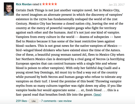 Rick Riordan Goodreads_Certain Dark Things